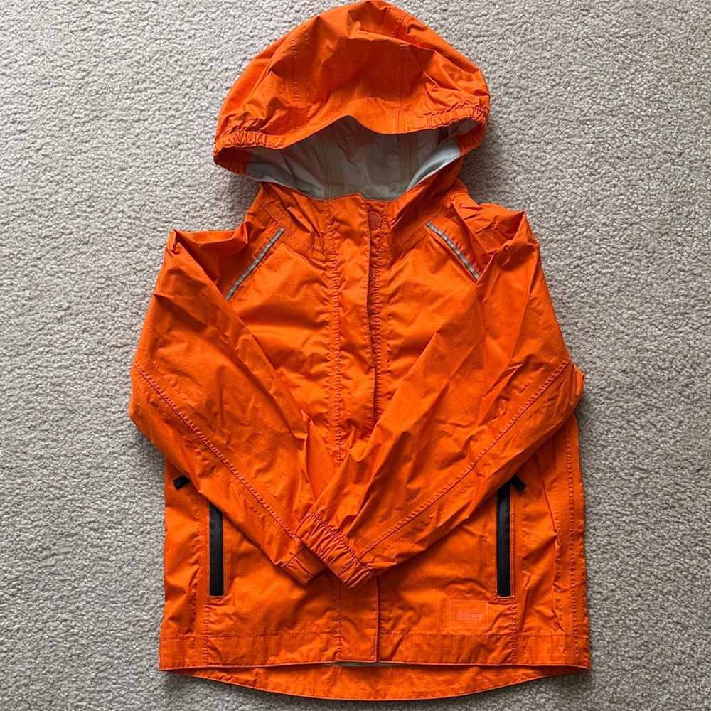 REI Toddler 4T Vibrant Orange Raincoat